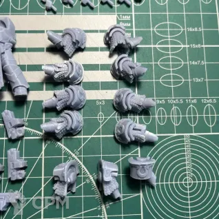Описание картинки Ultramarines Fulmentarus squad от Recruiter по цене 1 500руб | Свободный Рынок Миниатюр - СРМ