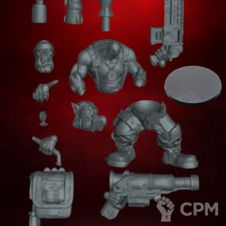 Описание картинки Миниатюра Warhammer 40000 Orcs. Spek-Opz Orcs kitB. Модульный набор.3 шт от 3DSprint по цене 1 000руб | Свободный Рынок Миниатюр - СРМ