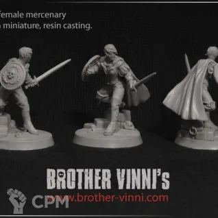 Описание картинки Hilda (female mercenary) от Brother Vinni по цене 410руб | Свободный Рынок Миниатюр - СРМ