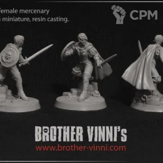 Описание картинки Hilda (female mercenary) от Brother Vinni по цене 410руб | Свободный Рынок Миниатюр - СРМ