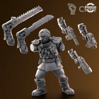 Описание картинки Command squad Sporeblight Regiment от Zakat-3D по цене 320руб | Свободный Рынок Миниатюр - СРМ