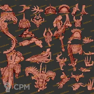 Описание картинки Daemon Prince of Slaanesh (крылатый и обычный) от Knight of Light по цене 1 200руб | Свободный Рынок Миниатюр - СРМ