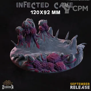 Описание картинки Infected Сave Base 120x92мм от 3Д-Печка по цене 400руб | Свободный Рынок Миниатюр - СРМ