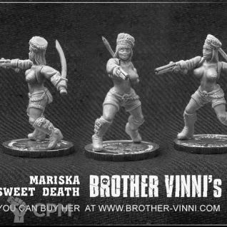 Описание картинки Marishka (saber and pistol, topless) от Brother Vinni по цене 410руб | Свободный Рынок Миниатюр - СРМ
