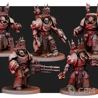 Описание картинки World Eaters Chaos Terminator Squad от Печатный подвальчик по цене 1 400руб | Свободный Рынок Миниатюр - СРМ