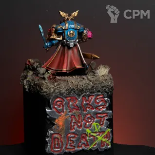 Описание картинки Ultramarines Lieutenant от Liber Daemonica покрашенная миниатюра от LDBits по цене 7 000руб | Свободный Рынок Миниатюр - СРМ