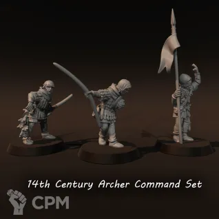 Описание картинки 14 century archers command group от Recruiter по цене 550руб | Свободный Рынок Миниатюр - СРМ