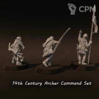 Описание картинки 14 century archers command group от Recruiter по цене 550руб | Свободный Рынок Миниатюр - СРМ