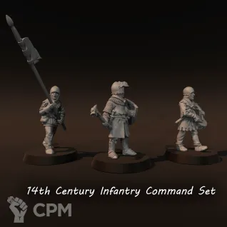Описание картинки 14 century infantry command group от Recruiter по цене 550руб | Свободный Рынок Миниатюр - СРМ