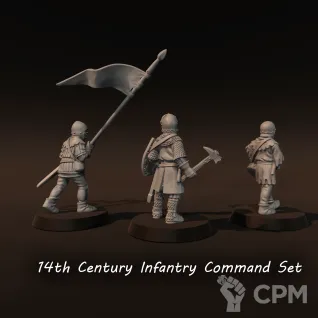 Описание картинки 14 century infantry command group от Recruiter по цене 550руб | Свободный Рынок Миниатюр - СРМ