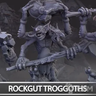 Описание картинки Rockgut Troggoths 3шт от Knight of Light по цене 1 800руб | Свободный Рынок Миниатюр - СРМ