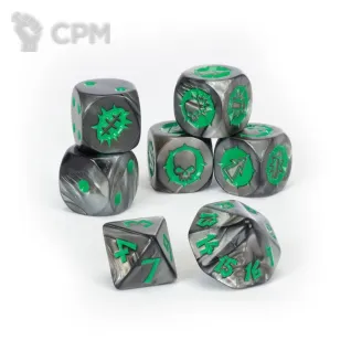 Описание картинки Blood Bowl: Black Orc Team Dice Set от MiniaturesFAN по цене 6 433руб | Свободный Рынок Миниатюр - СРМ
