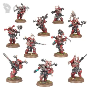 Описание картинки KHORNE BERZERKERS от TPC по цене 2 200руб | Свободный Рынок Миниатюр - СРМ