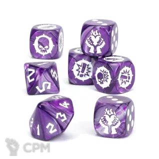 Описание картинки Blood Bowl: Dark Elf Team Dice Set от MiniaturesFAN по цене 4 767руб | Свободный Рынок Миниатюр - СРМ