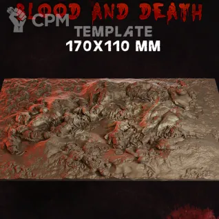Описание картинки Blood and Death Base 170x110мм от 3Д-Печка по цене 500руб | Свободный Рынок Миниатюр - СРМ