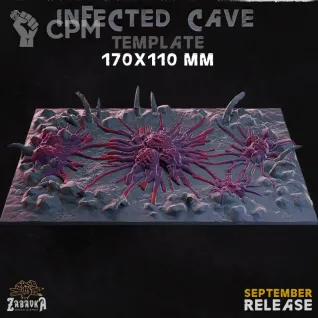 Описание картинки Infected Сave Base 170x110мм от 3Д-Печка по цене 500руб | Свободный Рынок Миниатюр - СРМ