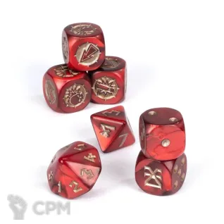 Описание картинки Blood Bowl: Khorne Team Dice от MiniaturesFAN по цене 5 544руб | Свободный Рынок Миниатюр - СРМ