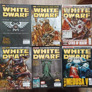 Описание картинки Выпуски Белого Гнома (UK White Dwarf) за 2002 - 2006 годы от Red Ember по цене 1 500руб | Свободный Рынок Миниатюр - СРМ