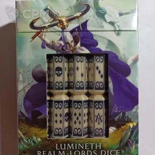 Описание картинки Lumineth Realm-Lords Dice (limited) / кубы Люминетов лимитные от Red Ember по цене 8 000руб | Свободный Рынок Миниатюр - СРМ