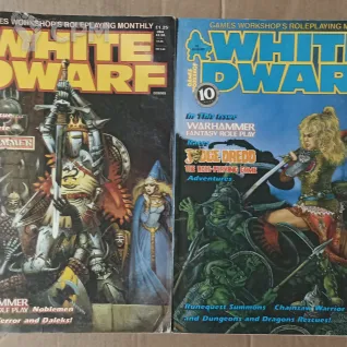 Описание картинки White Dwarf (UK), старые номера Белого Гнома от Red Ember по цене 3 000руб | Свободный Рынок Миниатюр - СРМ