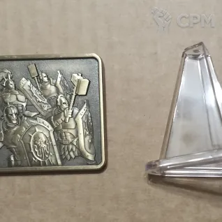 Описание картинки Warhammer Armies on Parade Double Side Metal Reward Plate от Red Ember по цене 2 750руб | Свободный Рынок Миниатюр - СРМ