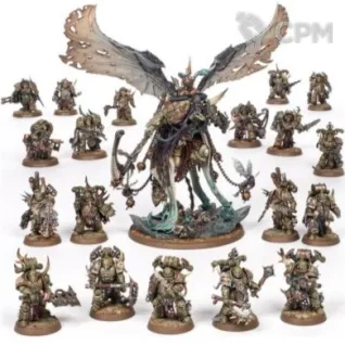 Описание картинки Стартовый набор Warhammer 40000: Death Guard: Battleforce: Council of the Death Lord от warp store по цене 5 000руб | Свободный Рынок Миниатюр - СРМ
