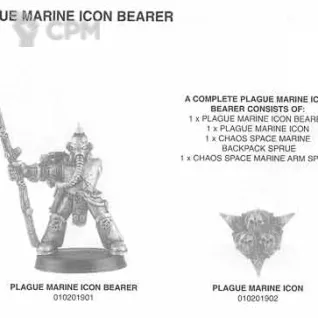 Описание картинки Plague Marine Icon Bearer от Cepesh1 по цене 3 000руб | Свободный Рынок Миниатюр - СРМ