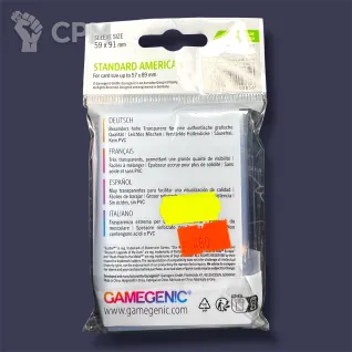 Описание картинки Протекторы для настольных игр Gamegenic «Standard American» (59 × 91 мм, 50 шт.) от LDBits по цене 480руб | Свободный Рынок Миниатюр - СРМ