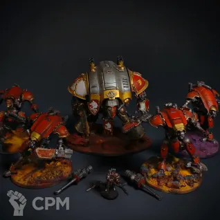 Описание картинки Canis Rex + Sir Hekhtur + 4 Armiger от Maeglin по цене 18 000руб | Свободный Рынок Миниатюр - СРМ