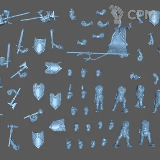 Описание картинки Freeguild Steelhelms от Formosa Printing по цене 1 000руб | Свободный Рынок Миниатюр - СРМ