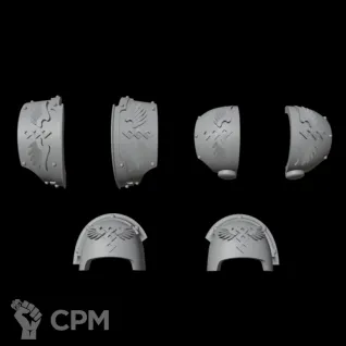 Описание картинки Apothecary's ShoulderPads v3 (Ancient terminators) от Стальные Небеса по цене 120руб | Свободный Рынок Миниатюр - СРМ