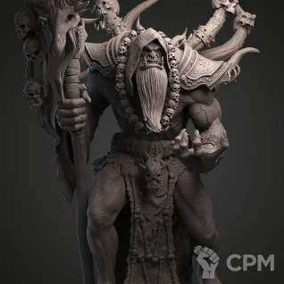 Описание картинки Гул’дан (World of Warcraft) | 24 см | ABS-Like | Под покраску от JohnLy по цене 5 500руб | Свободный Рынок Миниатюр - СРМ