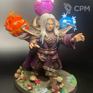 Описание картинки Фигурка Юный Инвокер Дота 2 (дарк артистри) от Flameborn_Minis по цене 8 000руб | Свободный Рынок Миниатюр - СРМ