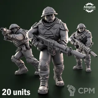 Описание картинки Squad. Shadowmarch Battalion. Imperial Guard от Manufactorum76 по цене 3 200руб | Свободный Рынок Миниатюр - СРМ