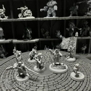 Описание картинки Warhammer 40000 Krieg Command Squad от Houston Program по цене 450руб | Свободный Рынок Миниатюр - СРМ