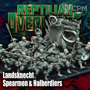Описание картинки State Troops / Halberdiers / Spearmen - 10 Штук от MrMetalHorror по цене 1 500руб | Свободный Рынок Миниатюр - СРМ