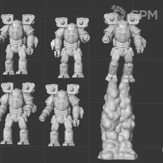 Описание картинки Elemental Battle Armor от White Blackjack по цене 299руб | Свободный Рынок Миниатюр - СРМ