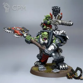 Описание картинки Warboss in Mega Armor от R.E.print по цене 350руб | Свободный Рынок Миниатюр - СРМ