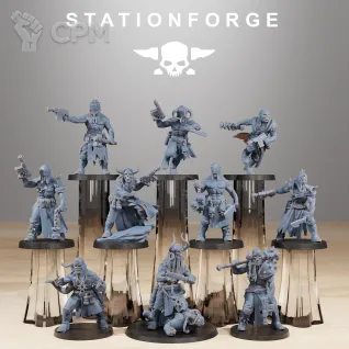Описание картинки + Corrupted Guard Sectarians + Культисты от WastelandMiniatures по цене 660руб | Свободный Рынок Миниатюр - СРМ