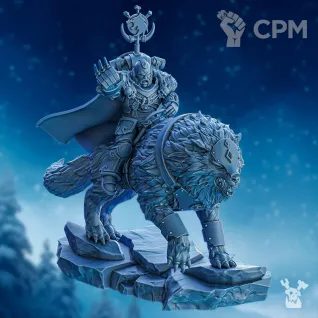 Описание картинки Wolf Lord on Thunderwolf от MrMetalHorror по цене 650руб | Свободный Рынок Миниатюр - СРМ
