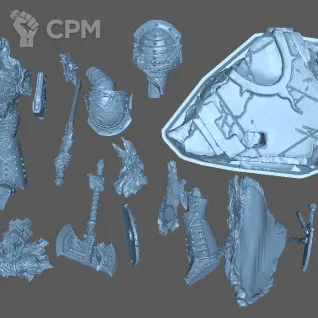 Описание картинки Leman Russ, Primarch of the Space Wolves от Formosa Printing по цене 590руб | Свободный Рынок Миниатюр - СРМ