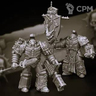 Описание картинки Brotherhood Terminator Squad / Paladin Squad 1 от Магазин Альфария по цене 220руб | Свободный Рынок Миниатюр - СРМ