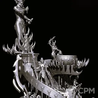 Описание картинки Hag Queen on Cauldron of Blood от Магазин Альфария по цене 1 650руб | Свободный Рынок Миниатюр - СРМ