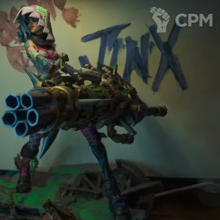 Описание картинки Фигурка Джинкс (Jinx, Arcane) 25 см от Vova Konon по цене 18 500руб | Свободный Рынок Миниатюр - СРМ