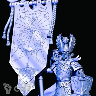 Описание картинки High Elves Noble - Battle Standard Bearer от Магазин Альфария по цене 170руб | Свободный Рынок Миниатюр - СРМ