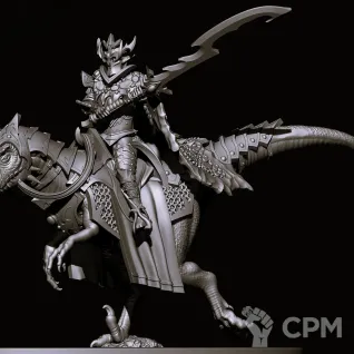 Описание картинки Dreadlord with great weapon on Cold One от Магазин Альфария по цене 300руб | Свободный Рынок Миниатюр - СРМ