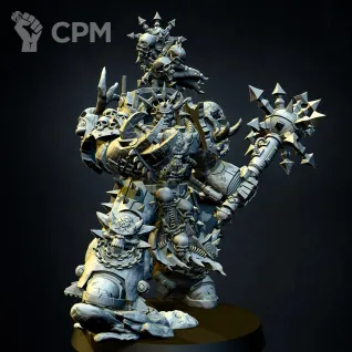 Описание картинки Chaos Lord In Terminator Armour - альт от Магазин Альфария по цене 250руб | Свободный Рынок Миниатюр - СРМ