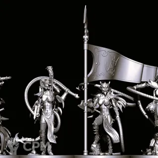 Описание картинки Sisters of Slaughter with Bladed Bucklers от Магазин Альфария по цене 1 000руб | Свободный Рынок Миниатюр - СРМ