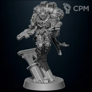 Описание картинки Lemartes / Blood Angels Chaplain with Jump Pack от MrMetalHorror по цене 360руб | Свободный Рынок Миниатюр - СРМ