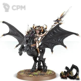Описание картинки Morathi on Dark Pegasus от R.E.print по цене 599руб | Свободный Рынок Миниатюр - СРМ